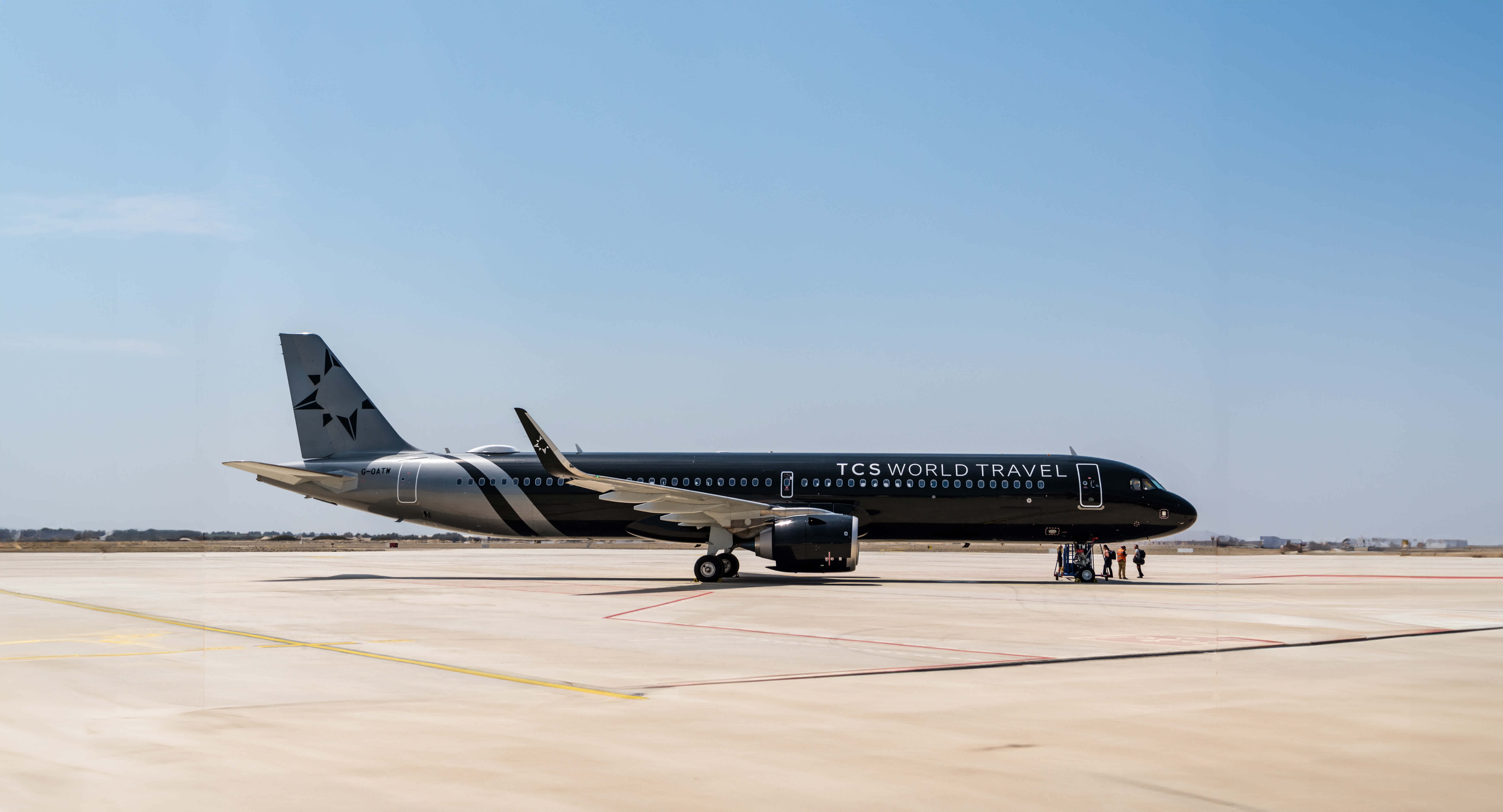 TCS World Travel Jet - Airbus A321neo on tarmac
