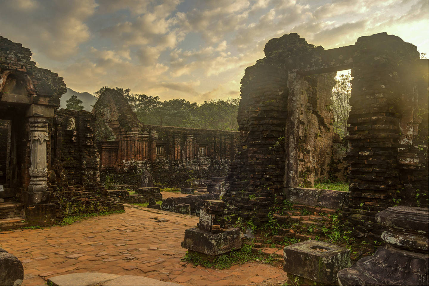 old ruins at sunrise